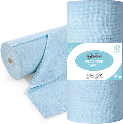 45 Pzas Paños Microfibra 12x12pulg Trapo Multiuso Lavable