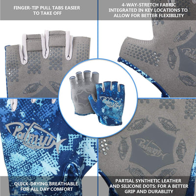 Guantes pesca UV UPF 50 protección solar