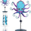 Carillón de viento pulpo vidrio y metal decoración colgante