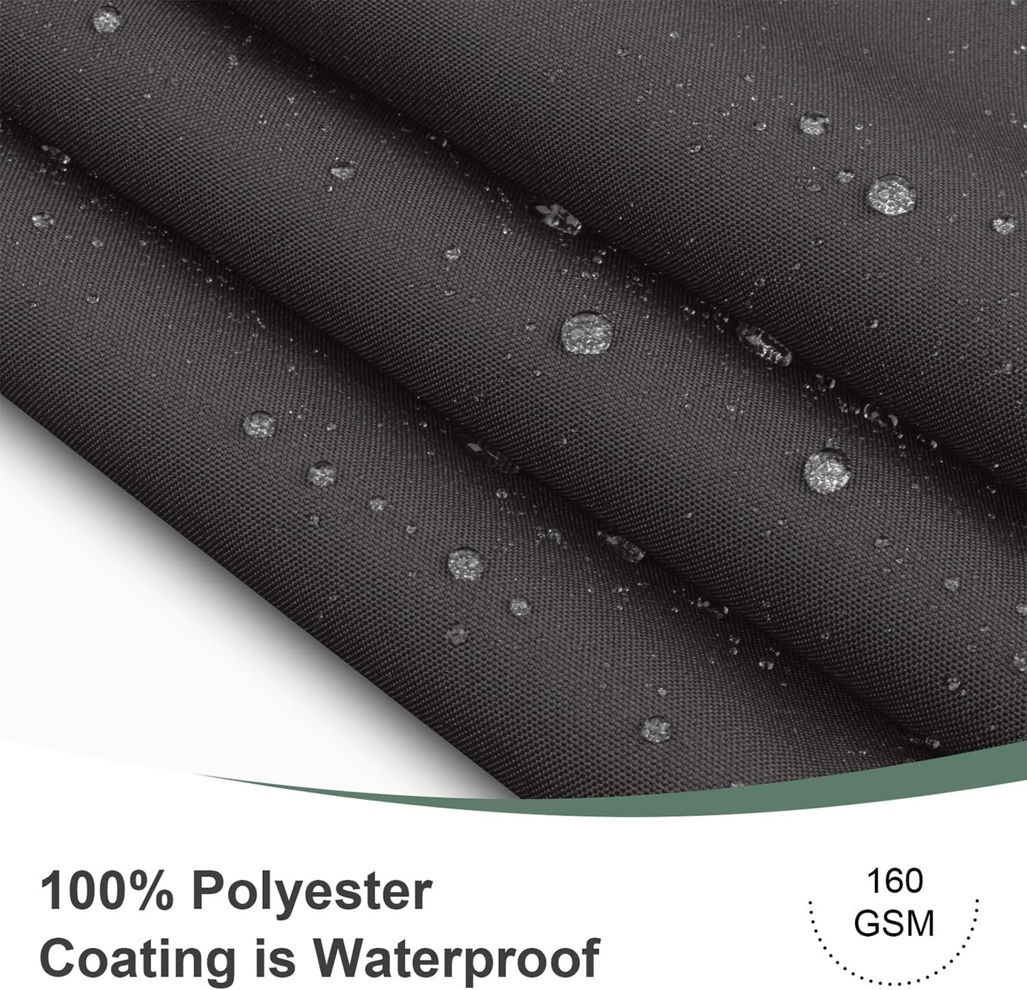 Cubierta privacidad balcón 3x10ft tela poliéster gris