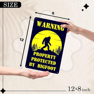 Señal advertencia bigfoot 8x12 estaño regalo