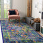 Alfombra Trinidad 2x3ft rectangular azul marino/verde