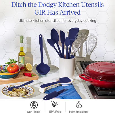 Set 10 Utensilios Silicona Cocina Antiadherente