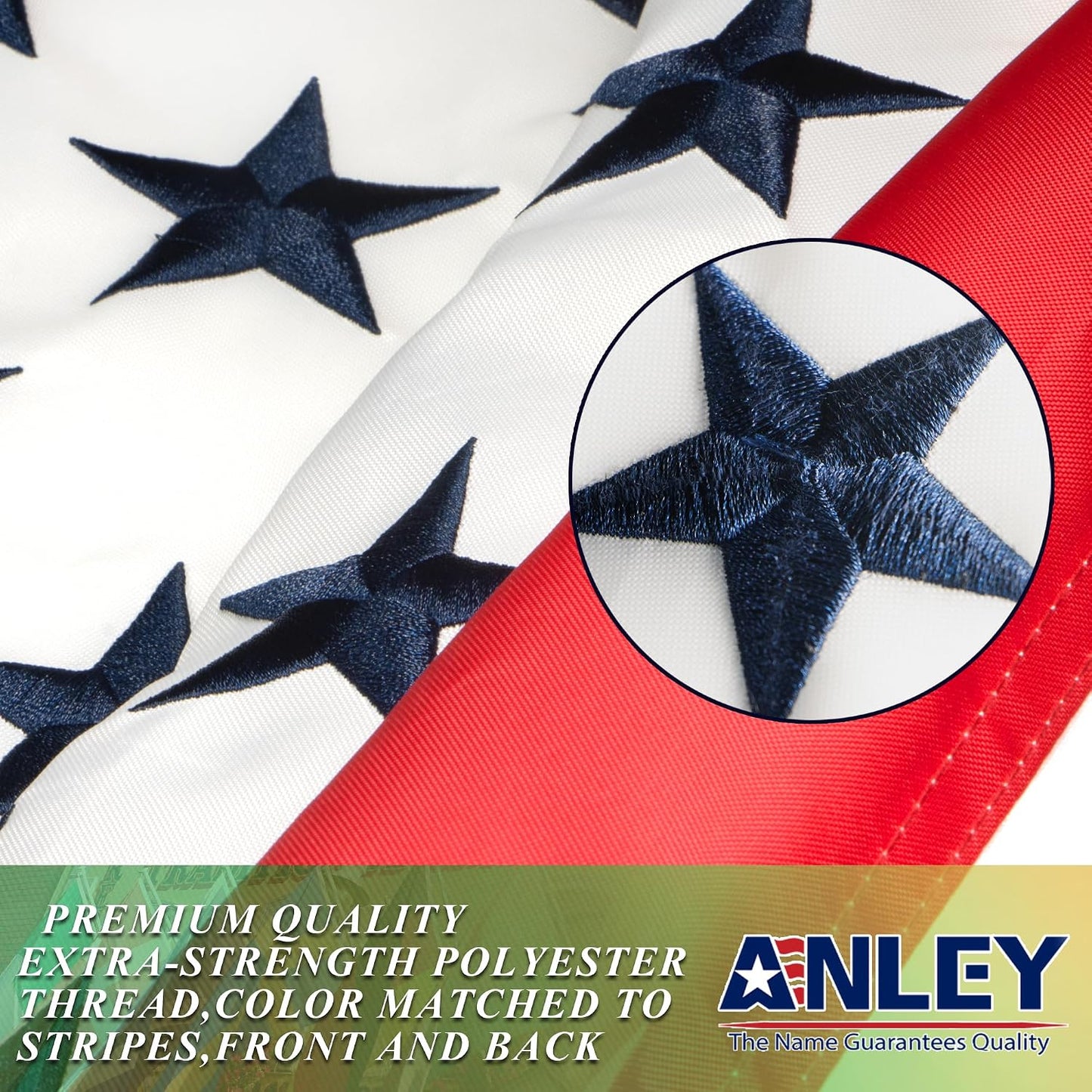 Bandera paz civil EE.UU. 3x5ft estrellas bordadas rayas