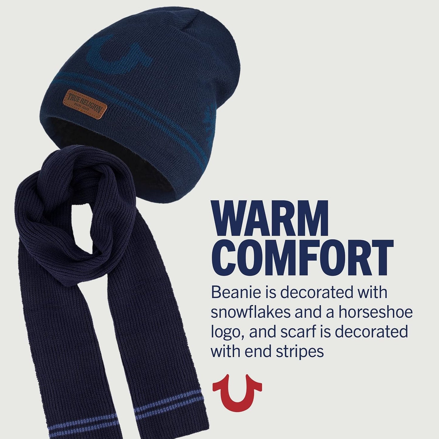 Set gorro y bufanda mujer punto invierno rayas