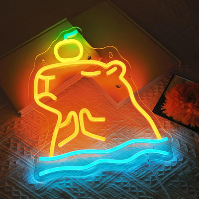 Letrero Capybara LED USB para decorar hogar y fiestas