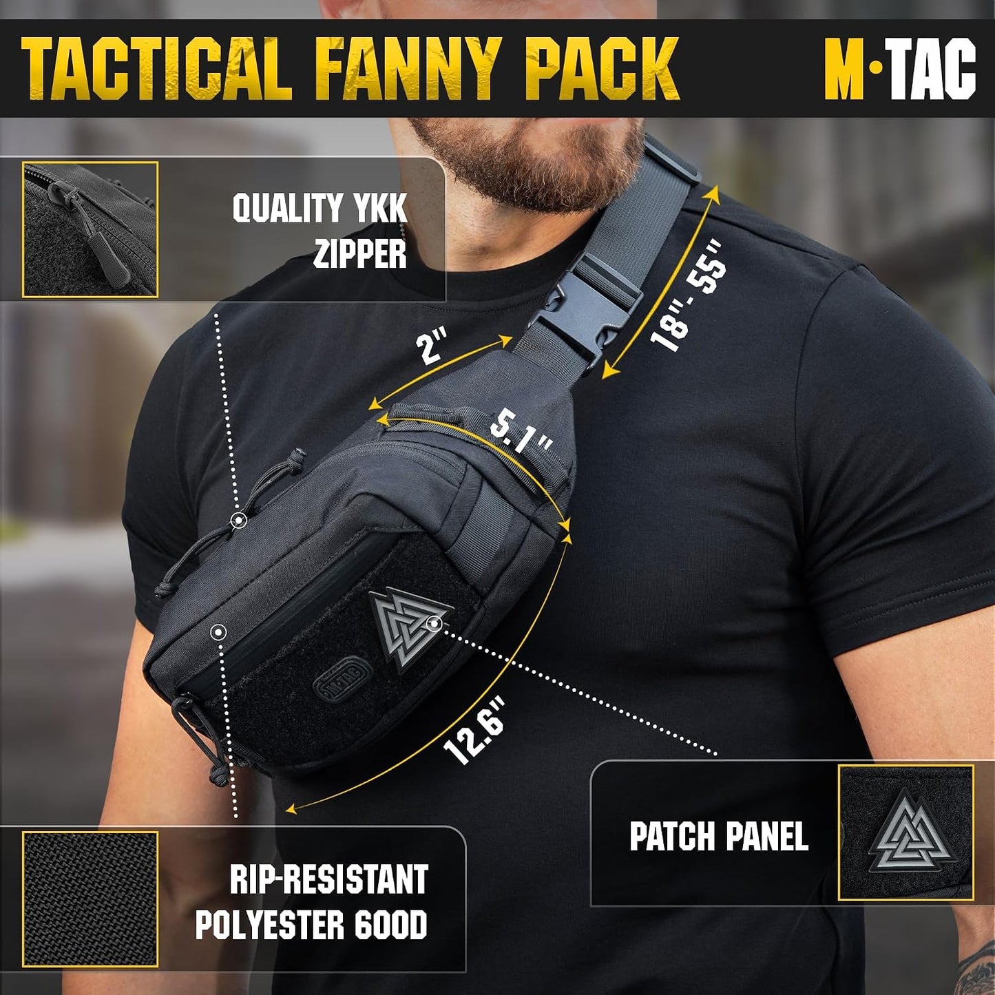 Riñonera táctica impermeable para hombre y mujer EDC