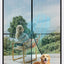 Puerta mosquitera magnética 72x82" color gris manos libres