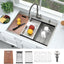 Fregadero cocina acero inox 33x19" con tabla cortar