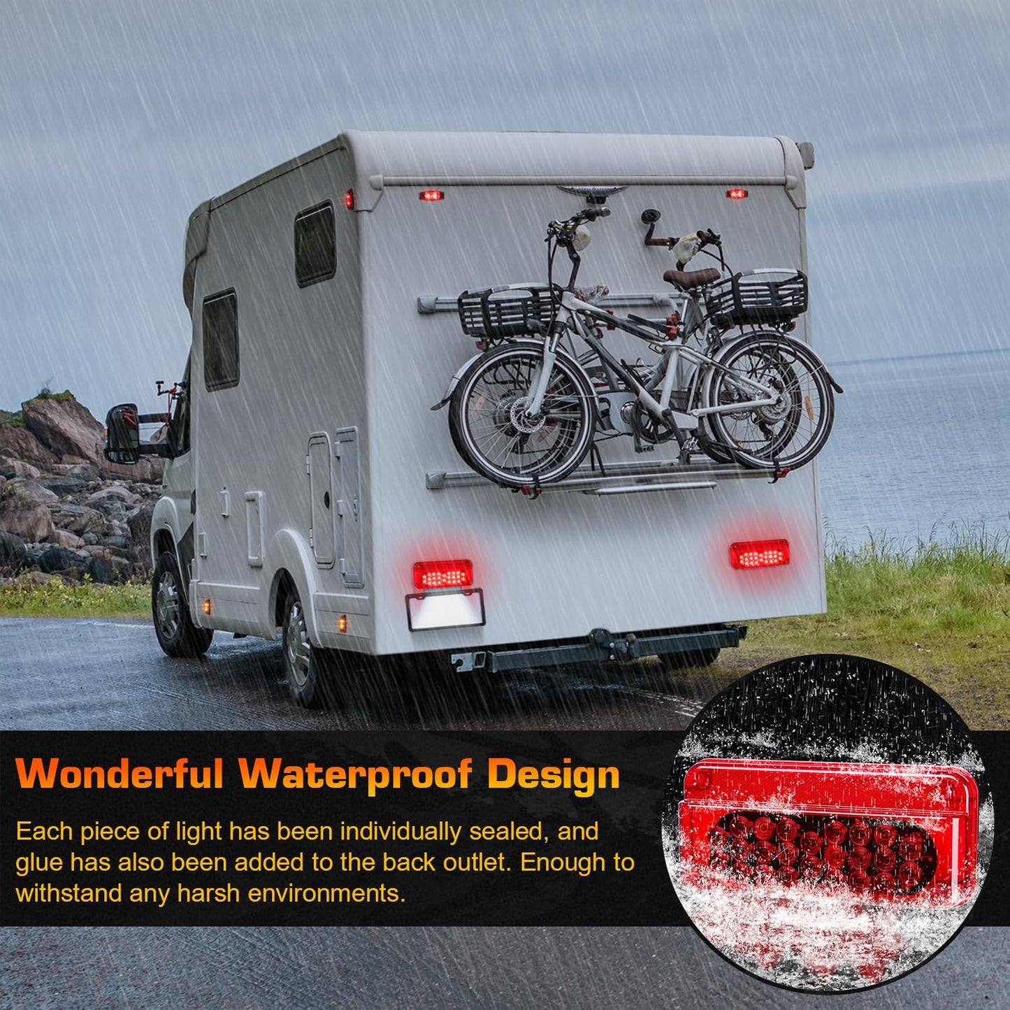 Kit luces traseras para caravana superbrillante giro reversa