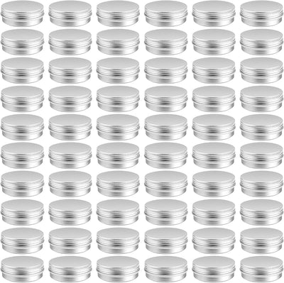 60 Latas Aluminio 2oz Tapa Rosca Recipientes Redondos