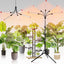 Luz de cultivo 45W 5 cabezales soporte bonsái y plantas