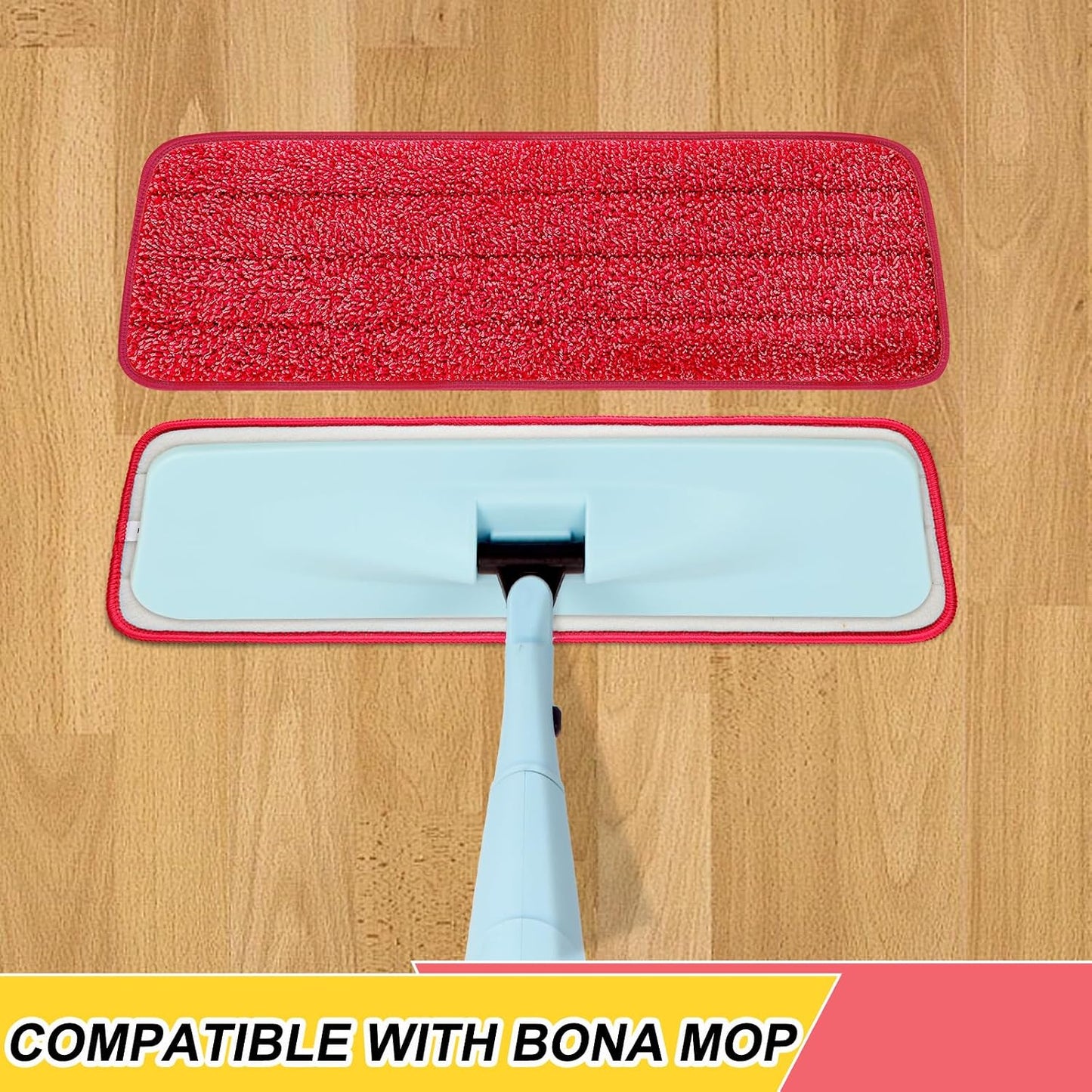 8 Pzas Almohadillas Microfibra 16.5pulg Repuesto Mopa Bona