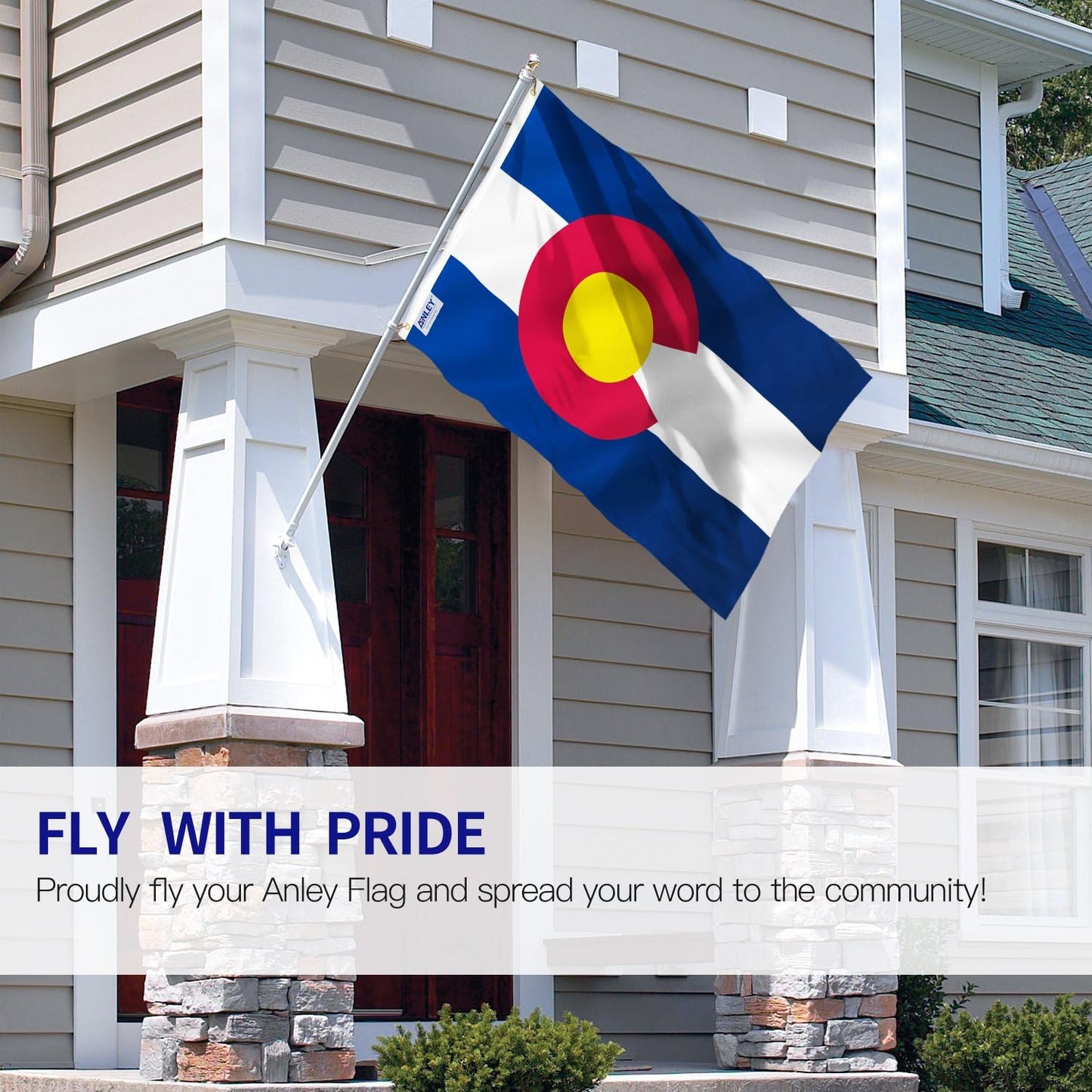 Bandera con estados EE.UU. Colorado