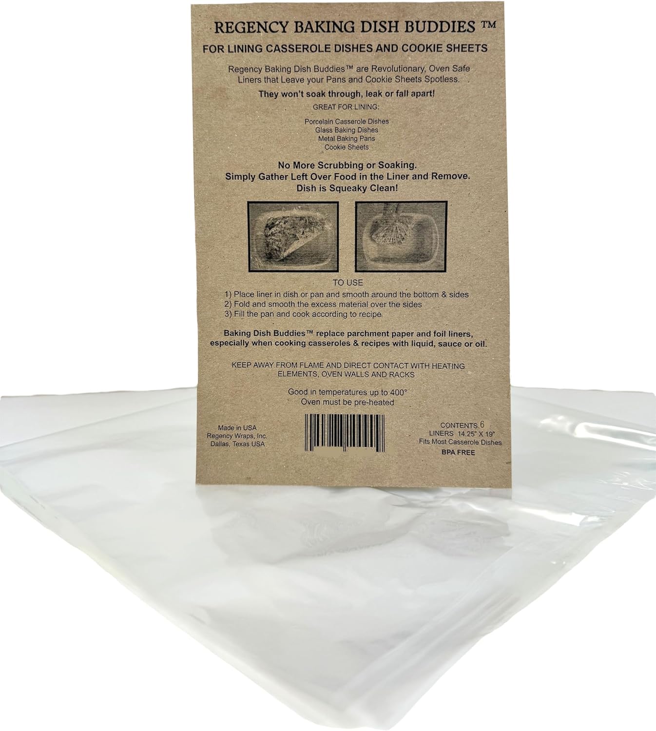 6 Pzas Forros Antiadherentes 14.5x19pulg Hornear