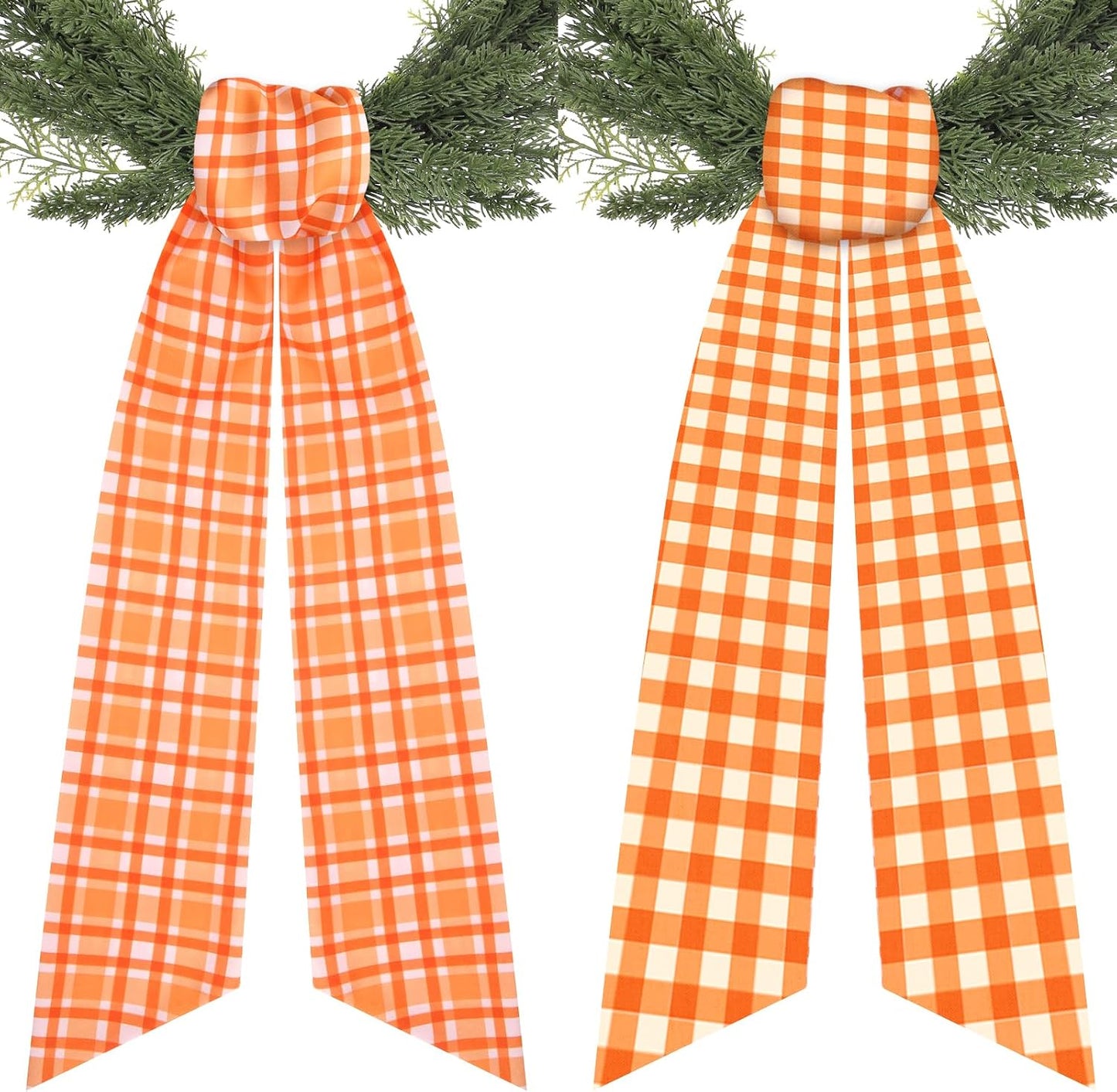 Faja corona otoño naranja puerta 60" 2uds