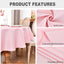 Mantel Ovalado Poliéster 60x84pulg Color Rosa Resistente Hogar