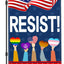 Bandera jardín doble cara 12x18" Resist Pride Ally