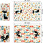 Set 2 Servilletas cocina estilo Mid Century abstracta 18x26