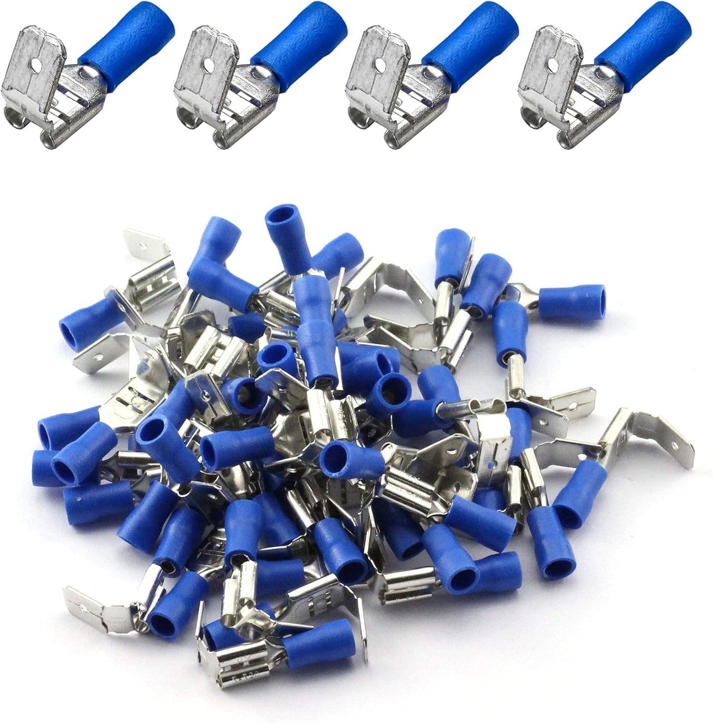 Conectores eléctricos macho hembra 100pzas 16-14ga azul