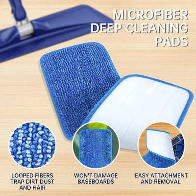 12 Pzas Almohadillas Microfibra Bona Reutilizables 15-18pulg