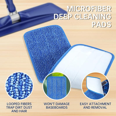 12 Pzas Almohadillas Microfibra Bona Reutilizables 15-18pulg