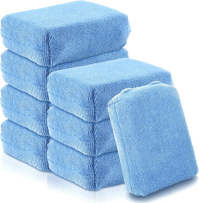 8 Pzas Almohadillas Microfibra 11.9x7.9cm para Pulido Auto