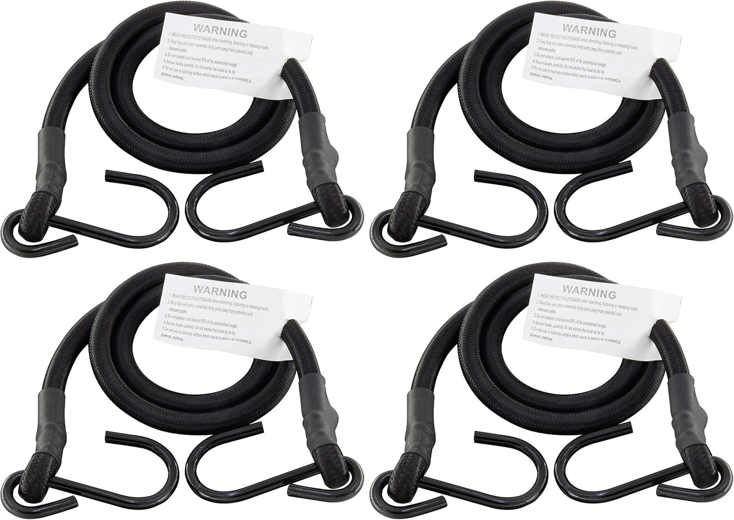 Cuerdas elásticas con ganchos 3/8" 32" negro