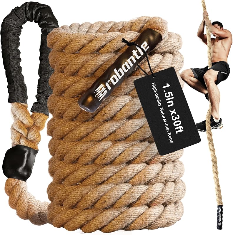 Cuerda escalada 1.5inch 10-40ft entrenamiento fuerza