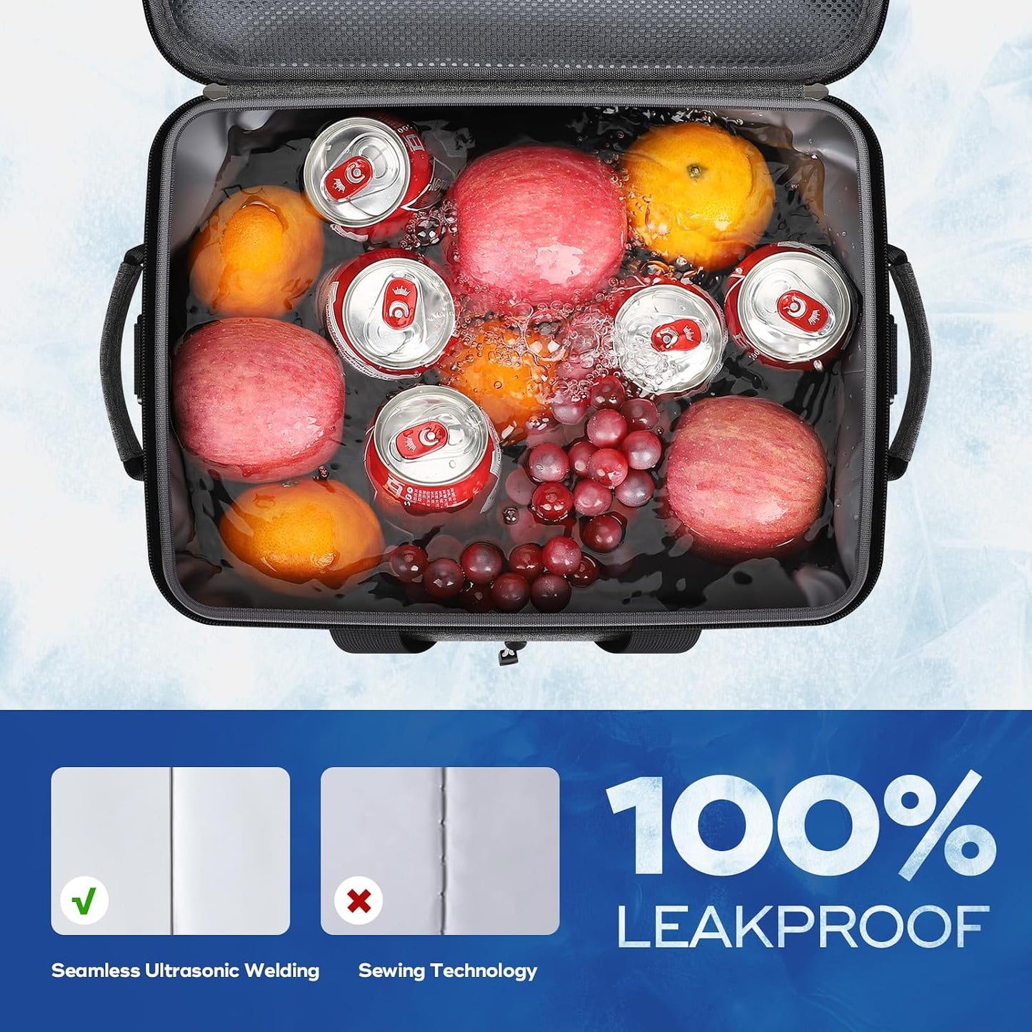 Bolsa termoaislante colapsable 30/40 latas para camping y viaje