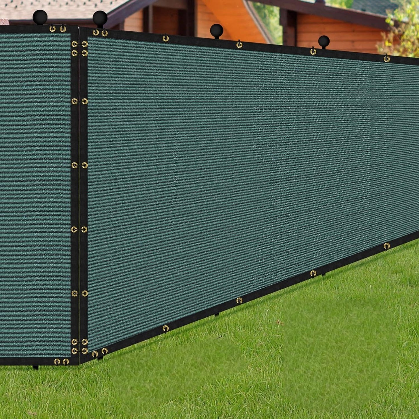 Malla resistente verde 4x50ft con 100 correas valla