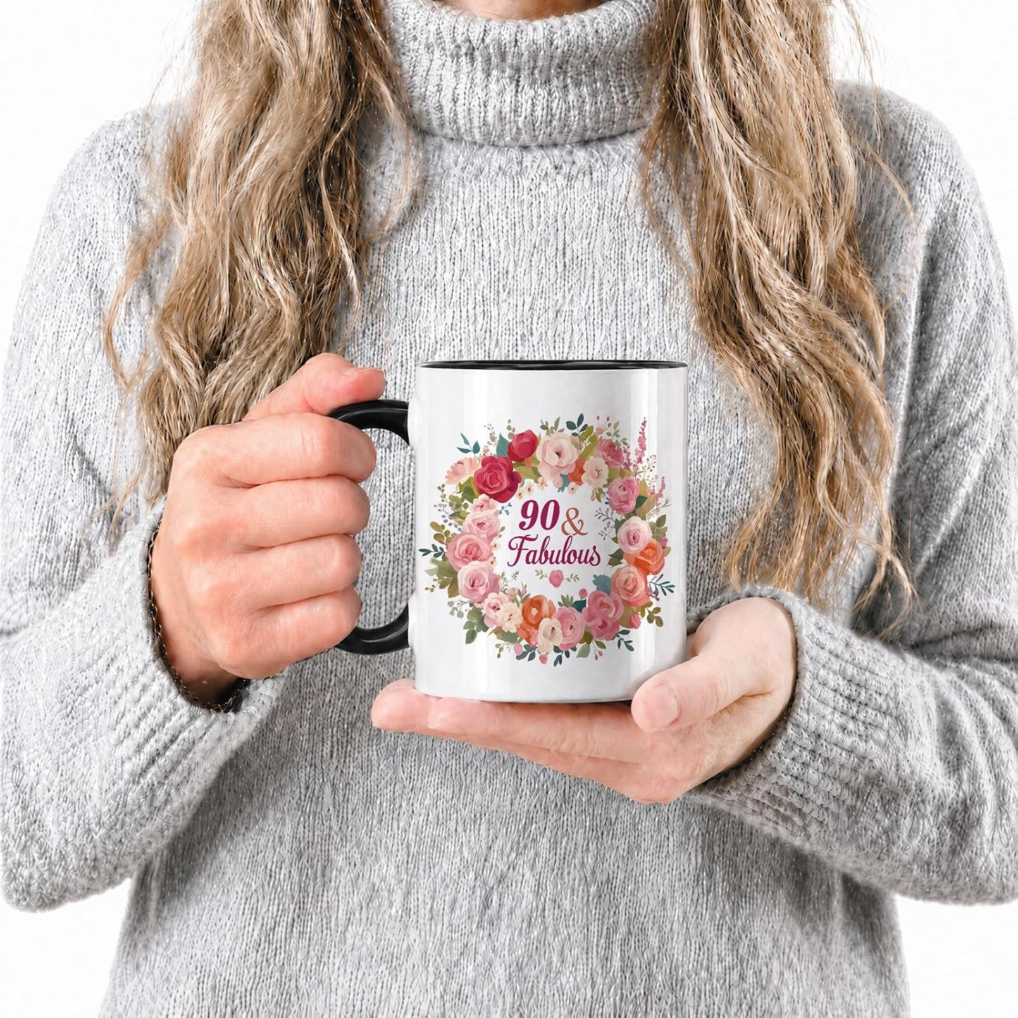 Taza doble cara para microondas con tarjeta