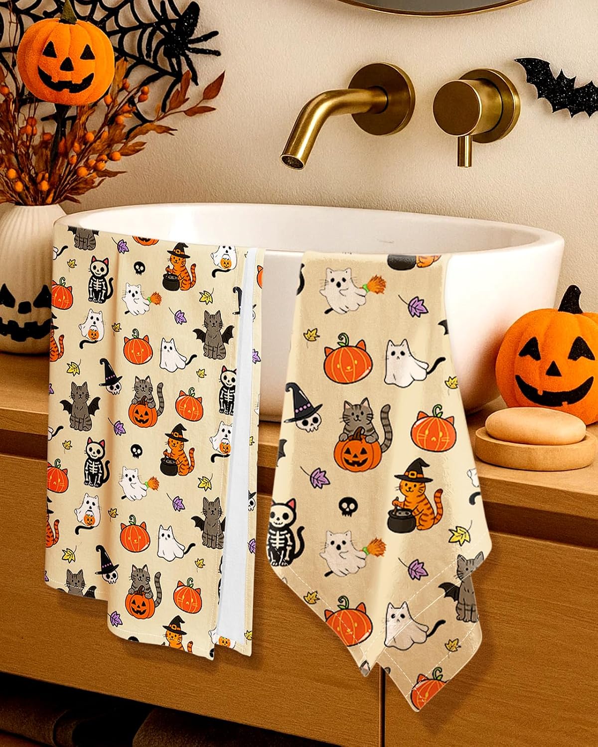 Set 2 Toallas Cocina con Saco Harina 18x26pulg Reutilizables