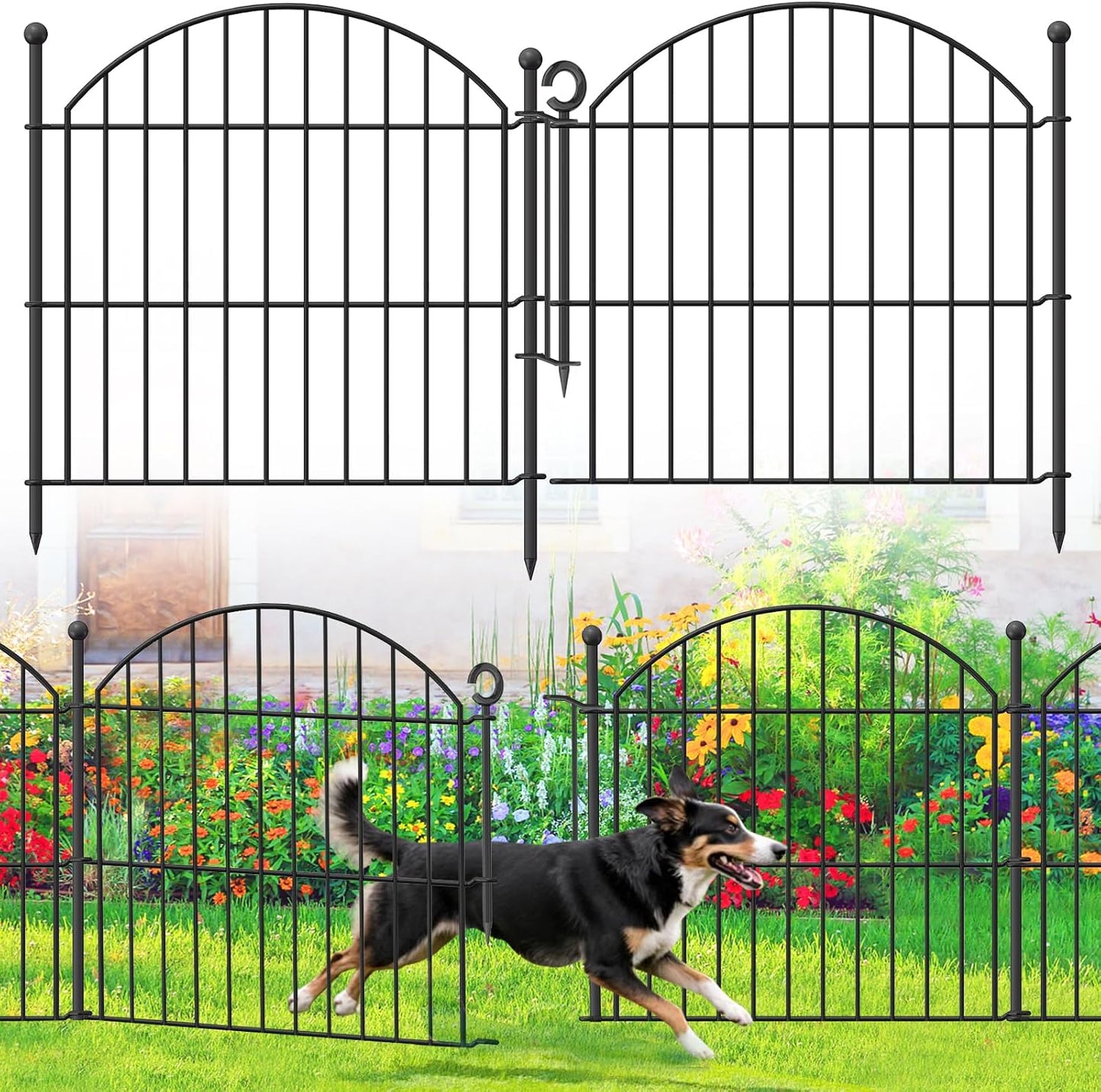Valla jardín 24pulg x10ft pack 5 con cerradura
