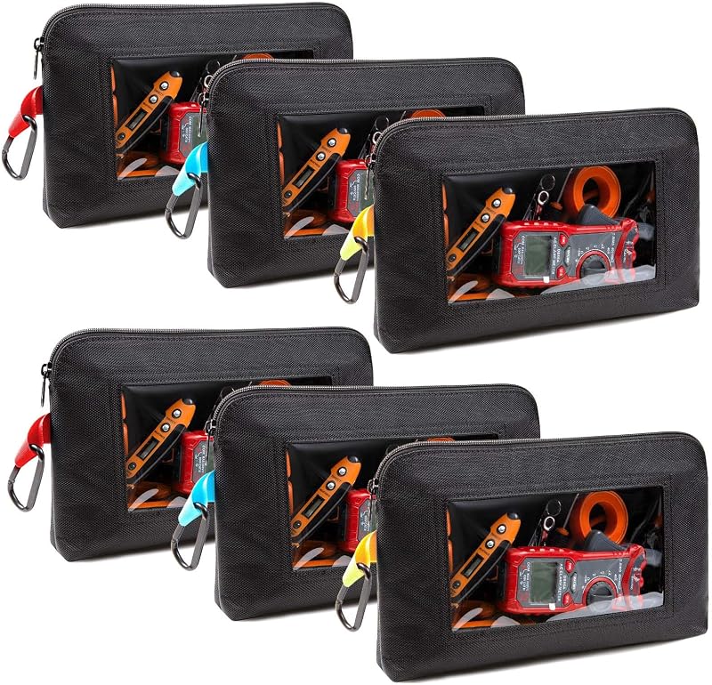 Bolsa herramientas lona resistente con cremallera para talleres
