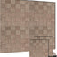4 Paneles Acústicos 3D 23.6x23.6pulg Madera Mosaico