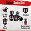 Set 18 Pzas Llaves Vaso 1/2pulg Giratorias Métricas 10-24mm