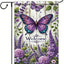 Banderas jardín mariposas moradas 12x18" doble cara