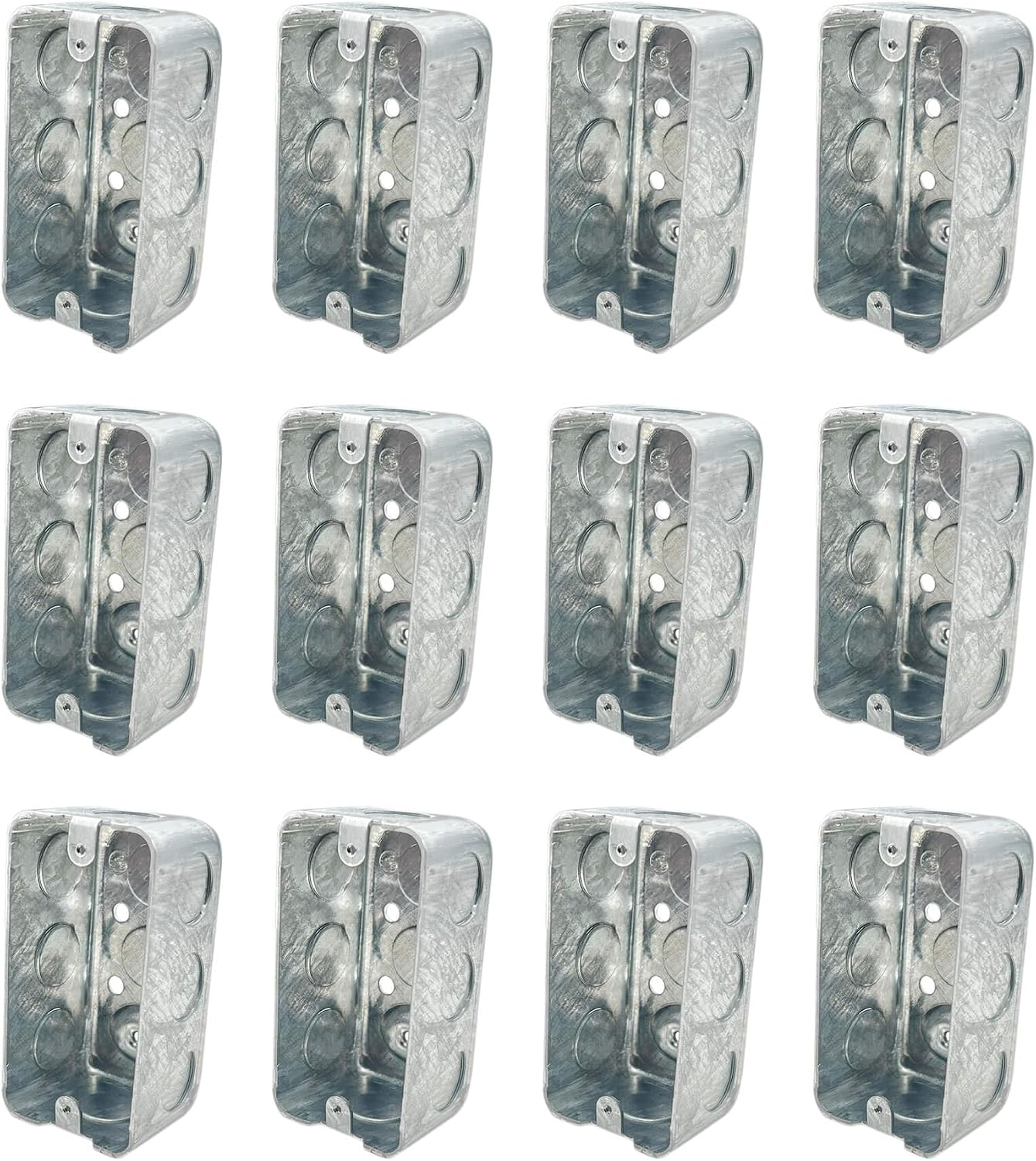 12 Cajas Eléctrica Metal 4x2pulg 13pulg3 Capacidad