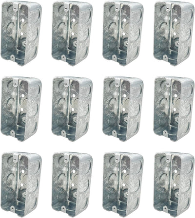 12 Cajas Eléctrica Metal 4x2pulg 13pulg3 Capacidad