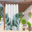 Cortinas impermeables 84pulg patrón hojas tropicales