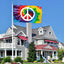 Bandera arcoíris poliéster 3x5ft doble cara decoración
