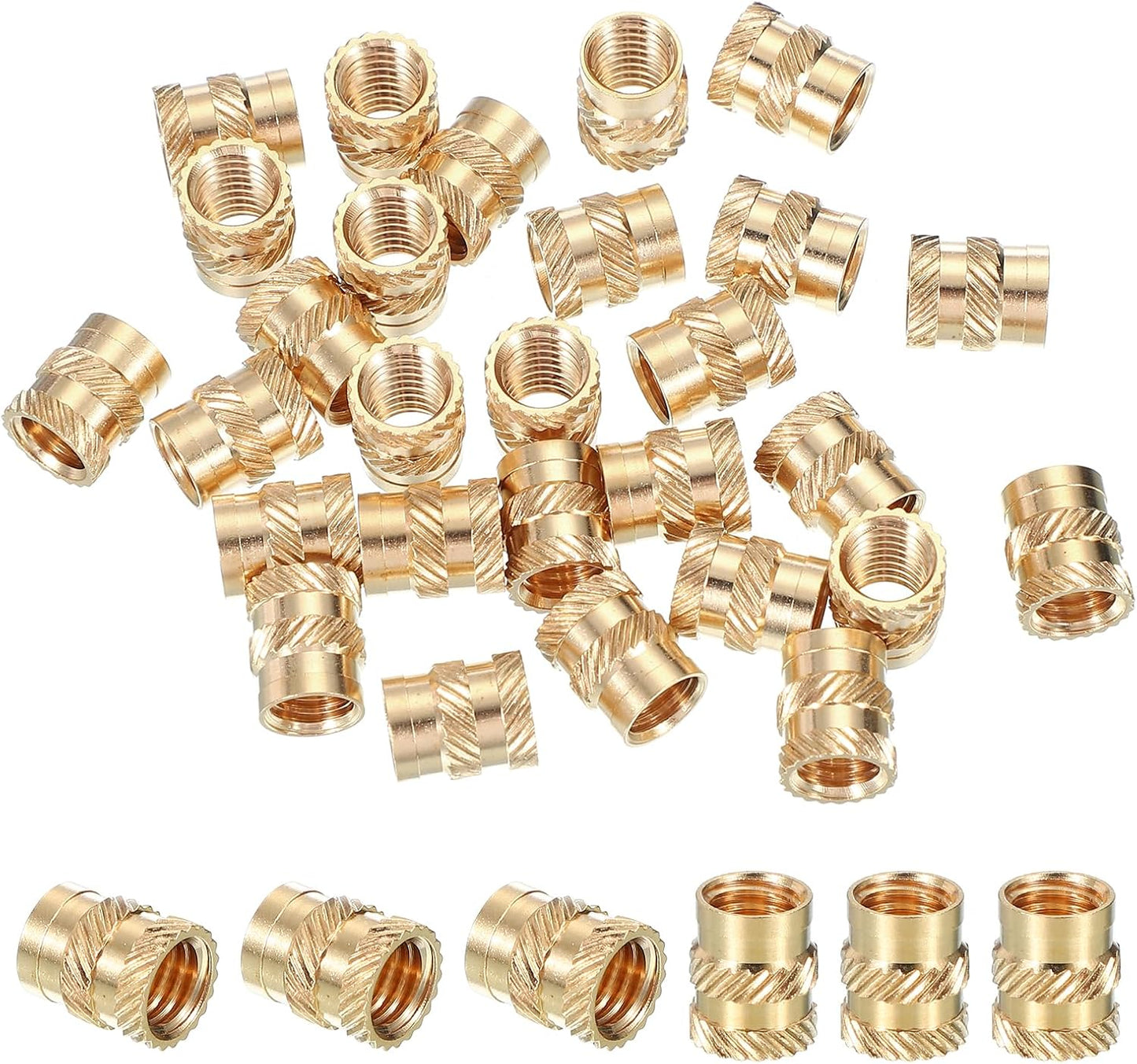 Inserto roscado M8x12x10 mm latón 40 pzas