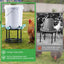 Soporte metal comedero pollo 4 alturas base antiderrap