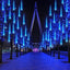 Luces navideñas meteoritos 16 tubos 384 LEDs impermeables