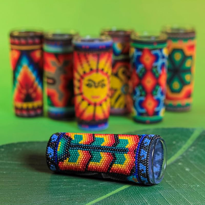 Vaso chupito con cuentas artesanal Xirarrika maíz