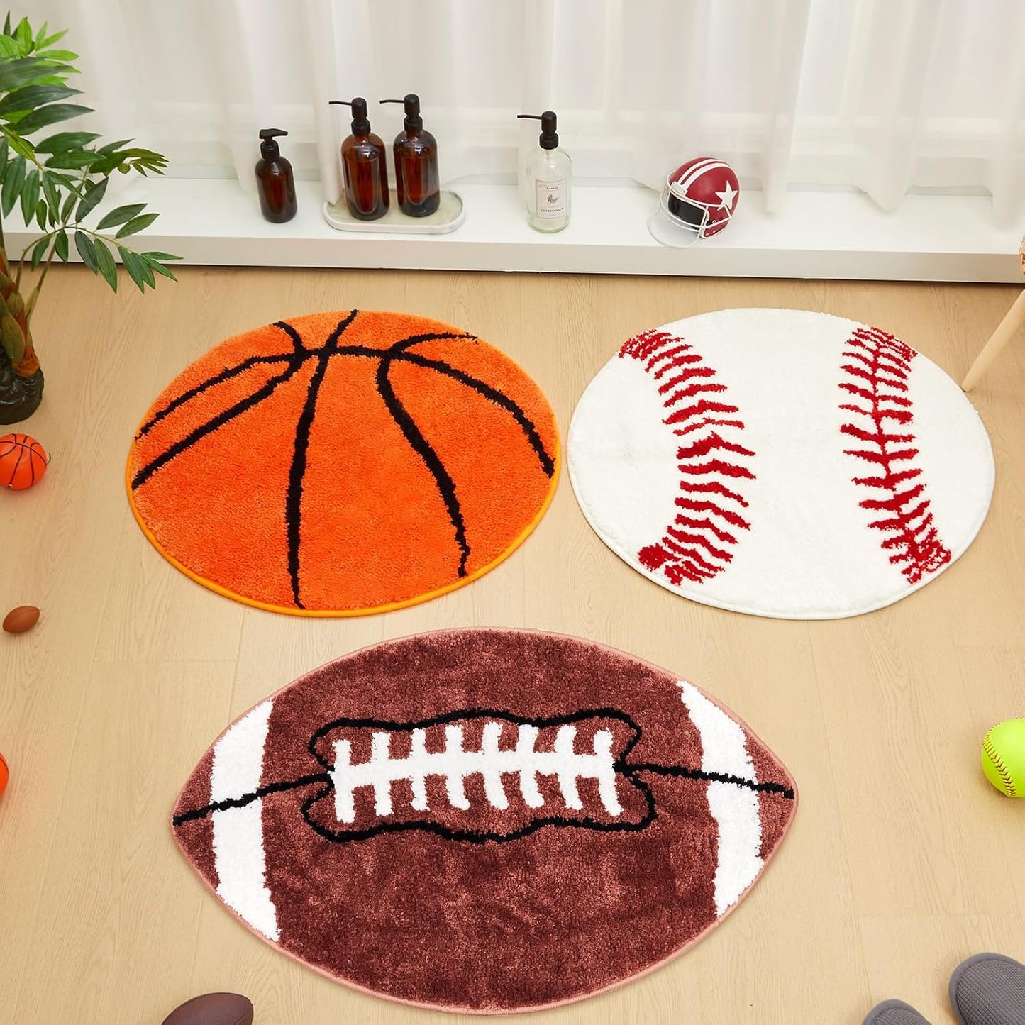 3 Alfombras deportivas 26-32" antiderrap dormitorio baño