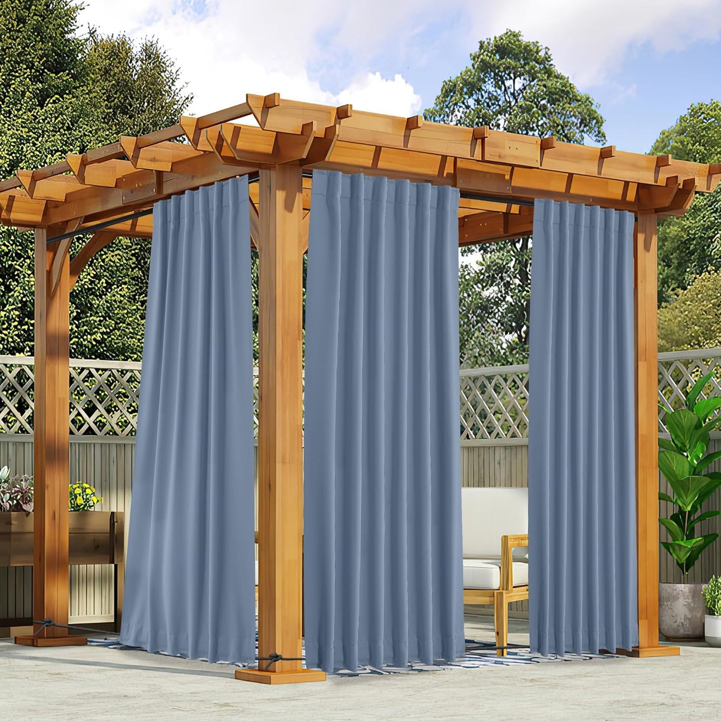 2 Cortinas exteriores impermeables con bolsillo térmico