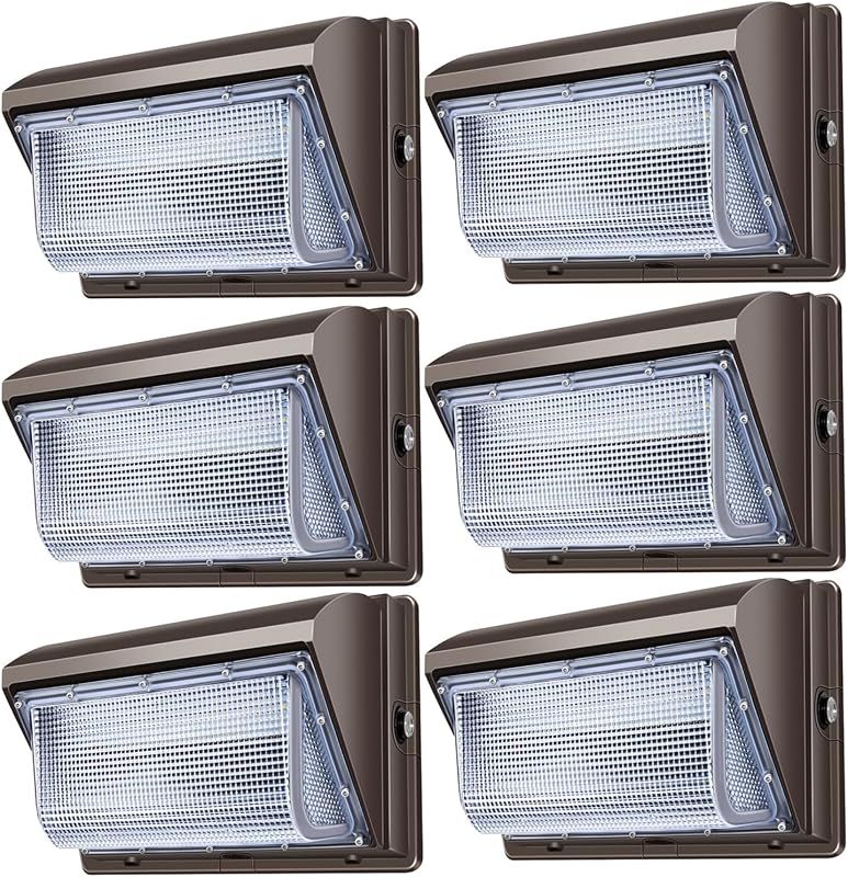 Luz LED pared 120W pack 6 con fotocélula tienda garaje