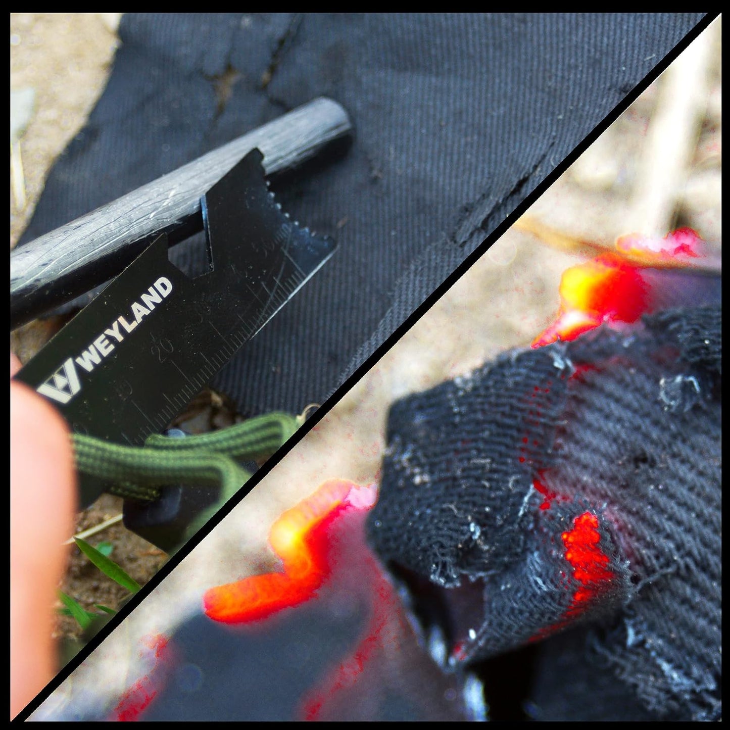 Char Cloth para encender fuego camping 5 Pzas